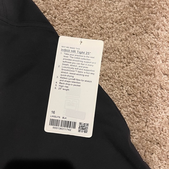 NWT Lululemon InStill High Rise tights - Picture 2 of 3